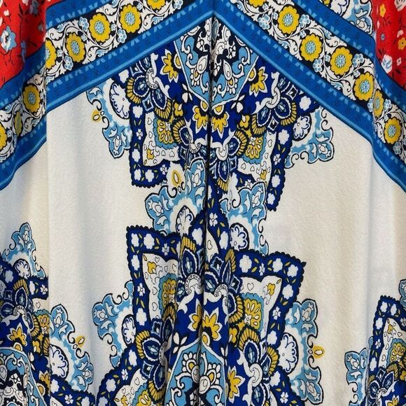 IRIS Sundress XS Multicolor Handkerchief Hem V-Neck Sleeveless Spaghetti Straps - Picture 5 of 14